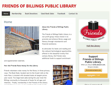 Tablet Screenshot of friendsofbillingslibrary.org